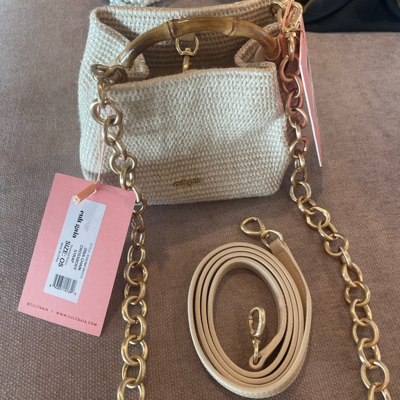 Cult Gaia Cream Mini Bag with Gold Chain - Picture 12 of 14